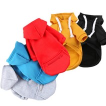 도그월드 소형견 중형견 대형견 포켓 기모후드티 XS~5XL, 포켓 기모 후드티 블랙