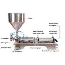 더블 헤드 피스톤 필러 페이스트 필링 머신 고추 간장 샴푸 로션 요구르트 꿀 공압 스테인레스, 02 220V_03 UK