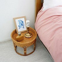 홈카페 라탄 티테이블 협탁 피크닉테이블 다과상 달빛스토어