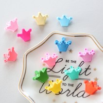 공주마마 포인트칼라크라운집게핀(10개set)