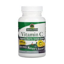 네이처스앤서 비타민C 1000mg 100정 베지캡슐 vitC 아스코르브산 스테아르산 규산칼슘 stearic acid calcium silicate AscorbicAcid, 1개, 100개