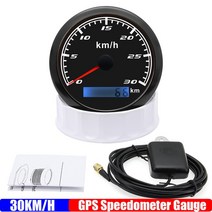 GPS HUD 30 ~ 120KMH 85mm GPS 안테나가있는 속도계 게이지 7 색 백라이트 주행 거리계 범용 자동차 보트, 02 30KMH BB