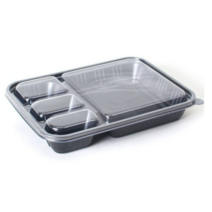 팩투유 NS 4칸 도시락 용기 + 뚜껑 세트 소분, 1개, 100세트