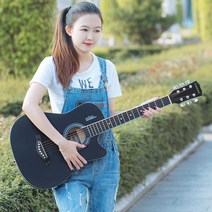 HYR 입문용통기타 클래식기타 dame기타, 40 인치 블랙 럭셔리 튜토리얼 튜너