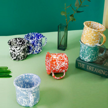 카라멜샵 하코야 법랑 마블머그 350ml 6color, 오렌지, 1개