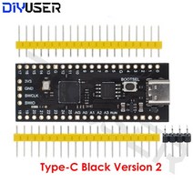 라즈베리 파이 Pico 보드 RP2040 듀얼 코어 264KB ARM 저전력 마이크로 컴퓨터 고성능 Cortex-M0 + 프로세, [03] Type-C 4MB Black V.2