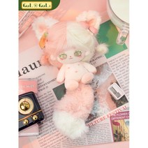 무속성솜인형 아이돌 20cm 몸체 모던 하얀 수제 눈망울 키덜트 솜깅이 조카선물, 10cm, 핑크화이트