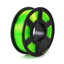 PETG-투명 녹색 1.75mm 3D 프린터 필라멘트 1kg/2.2lbs 3D 인쇄 플라스틱 필라멘트 PETG 재료 FDM 3D 프린터용, Transparent Green