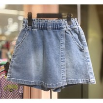 신디키즈 부평점 [2022년 신상품 할인] 랩스커트형 데님 반바지@소녀를위한 러블리 감성캐주얼@입으면 더 편한고 예쁜옷@깜짝놀랄 편안한@독특한 색상@등교