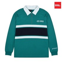 인터크루 인터크루 남성 배색 카_라 이중지 루즈핏 티셔츠_라이트그린_ITT1TT01ALN (P002253881)