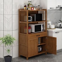 나무로 만든 그릇장 밥솥렌지대수납장 렌지대수납장, 80cm, X4