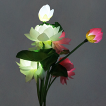 선우몰 태양광연꽃등 - 야외용 정원등 잔디등 태양광충전 연등 부처님오신날 초파일등, 분홍