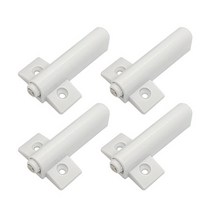 원터치 자석 도어캐치 화이트 푸시도어 파워 빠찌링 날개형, 4개 세트