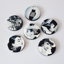 인조이박스 오드리햅번 원형 손거울, 원형_E, 1개