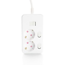 아이정 더좋은 프리미엄 개별 절전 과부하차단 멀티탭 2구 화이트, 1m, 1개