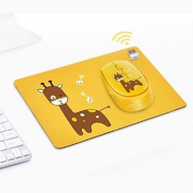 2in1 캐릭터 아기기린 키즈 어린이 옵티컬 USB 무선 마우스 + 미니패드 세트 휴대용 가정용 mouse 추천