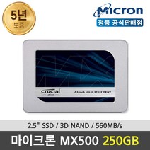 마이크론 크루셜 Micron Crucial MX500 SATA 2.5인치 SSD 250GB 아스크텍