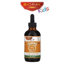 바이오레이 Bioray NDF Tummy 키즈 프로바이오틱스 어린이 유아 유산균 11종 라즈베리 비건 120ml