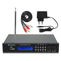 드라이브인 교회용 방송시스템 tr510 fm 방송 송신기 지원 auxmicbluetoothusb 드라이브 입력(lcd 디스플레이 포함), 검은색