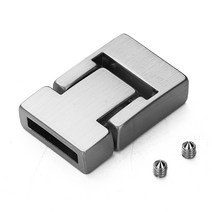 자석 사각팔찌장식 14MM - 니켈사틴, 단품