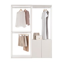 리바트 아일 드레스룸 1600 C형, 화이트(피시본 화이트)