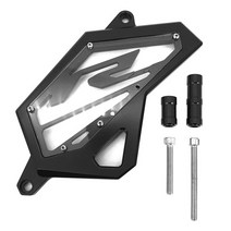 [해외]Yamaha YZF R3 R25 YZF-R3 YZF-R25 MT03 MT25 2015-2018 오토바이 프론트 스프로킷 체인 가드 커버 엔진 커버 프로텍터, 검은 색