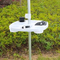 파라솔에 설치하는 간이테이블 탁자 편의점 야외용 행사용 플라스틱 정원 펜션, 브라운