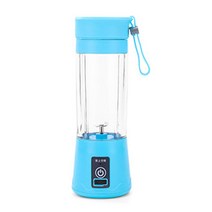 호환용 믹서기 부품 380ml 2/4 블레이드 미니 휴대용 전기 과일 과즙 USB 충전식 스무디 메이커 블렌더 기, 02 Blue 2 blades