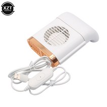 차량용히터 자동차온풍기 차량히터 5V 자동차 뒷좌석 미니 USB 팬 접이식 무소음 3 등급 풍속 조절 가능 목, 02 WHITE