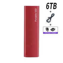 샤오미 휴대용 외장형 하드 SSD USB C 고속 디스크 1TB 2TB 4TB 16TB, [20] Red 6TB