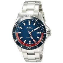 [미도] 남성 GMT 다이버 워치 200m 방수 80 시간 구동 OCEANSTAR (오션 스타) M266291104100 자동 권 시계 [정규 수입품]