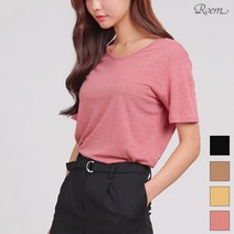로엠 베이직 루즈핏 슬럽 티셔츠 RMHW926G02