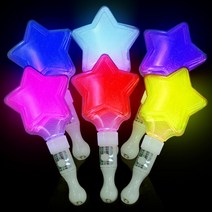 야광맨 LED 별 펄 스틱 7색 야광봉 야광스틱 별봉, 1개, [퍼플]LED별 펄 스틱+AG13 배터리 3개