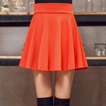플레어 A라인 스커트 봄가을 플리츠 여자 랩 샤