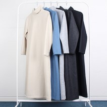 마켓메이트 터틀넥 롱 원피스 빅사이즈 목폴라 A라인 니팅 스커트 치마 폴라 OPS 홈웨어