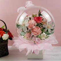 수비니샵 꽃풍선 레터링풍선 풍선꽃다발 용돈박스 기념일 졸업 환갑 칠순 어버이날 생일파티풍선, 믹스꽃다발_바이올렛, 화분형, 추가없음