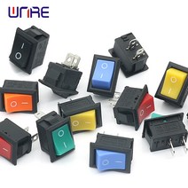컴퓨터 파워스위치 외부전원 10Pcs KCD1-101 경사 평면 2Pin 로커 스위치 2 6A 250VAC / 10A ON-OFF 전원, 05 blue switch_01 10pcs