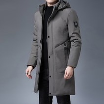 직장인 정장 다운 겨울 남자 롱 패딩 오리 경량 구스 후드 빅 사이즈 깔깔이 점퍼