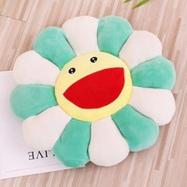 빈백등소파 무인양품소파 해바라기 플러시 베개 부드러운 사무실 의자 쿠션 푹신한 소파 베개 소녀 위한 사랑스러운 인형 인형 장난감 아늑한 바닥 놀이 매트, [04] 100x100cm, 초록