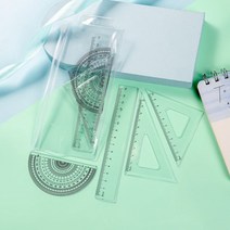 각도기 삼각자 세트 직각자 투명 플라스틱자 학생용자, 단품, 단품