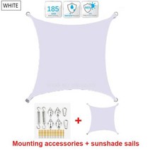 티피텐트 경량티피텐트 그늘막텐트 420D 방수 천막 차양은 야외 정원 해변 캠핑 마당 수영장 텐트 차양 4x5m 에 적합합니다, white suit+3x5m