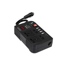 자동차 인버터 300W 전원 인버터 DC 12V ~ 웨이브 변환기 콘센트 4 USB 범용 어댑터 가정용/자동차, 01 cigarette lighter