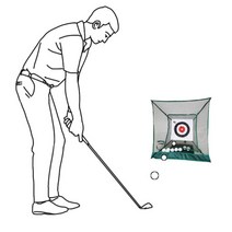 우산처럼 손쉬운 설치/철거 어프로치샷 치핑 네트 / 연습기 그물망 타겟 망