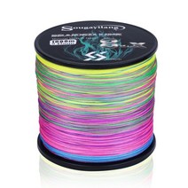 낚싯줄 Sougayilang 9 가닥 강한 pe 낚싯줄 300m 500m 1000m 내마모성 멀티 필라멘트 내구성 잉어 낚싯줄 pesca, 여러 가지 빛깔의, 1000m 0.14mm 7.6kg