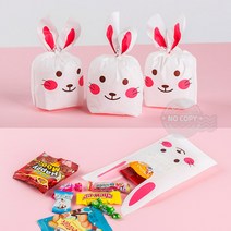 탑포장 보자기 OPP 봉투 러블리 핑크 토끼 포장 소품, 100매