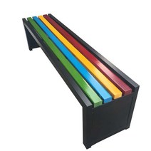 흡연실 정원 실외 야외 외부 간이 벤치 의자, 1미터 길이의 원목 색상 검정 (흰색 프레임 비고)