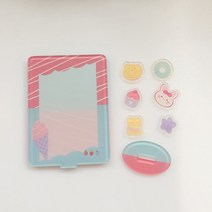 아크릴 투명 액자 틀 제작 INS Korean 3 Inch Acrylic Photo Frame Idol Postcards Display Cards Decoration Card Ho, [01] 분홍색