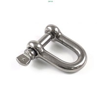 D형 스테인레스 쇠사슬 체인 연결 미니 샤클 고리 와이어 후크 M5