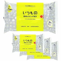 핫토리 제지 청소 시트 알칼리 전해수 클리너 식탁 & 리빙 합성 계면활성제 미사용 제균 시트 사이즈 약 18×30cm ALP-4 20장입 4개 세트 服部製紙 掃除シート アルカリ電解
