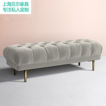 벨벳 벤치소파 쇼파 긴의자 북유럽 벤치 의자, 그레이 60x40x40